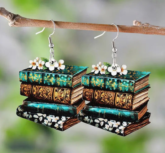 Book Stack Earrings